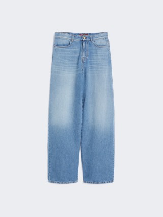 Голубые джинсы MAX MARA из хлопкового денима: фото - Invogue