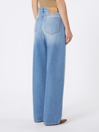 Голубые джинсы MAX MARA из хлопкового денима: фото 3 - Invogue