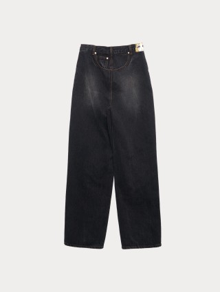 Чёрные джинсы PUSHBUTTON из хлопка: фото 1 - Invogue