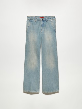 Голубые джинсы MAX&CO свободного кроя: фото - Invogue