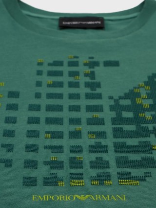 Зелена футболка EMPORIO ARMANI KIDS : фото 2 - Invogue