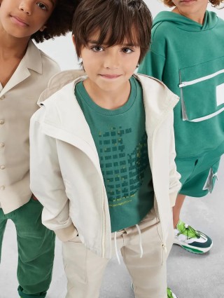 Зелена футболка EMPORIO ARMANI KIDS : фото 3 - Invogue