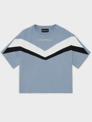 Блакитна футболка EMPORIO ARMANI KIDS : фото - Invogue