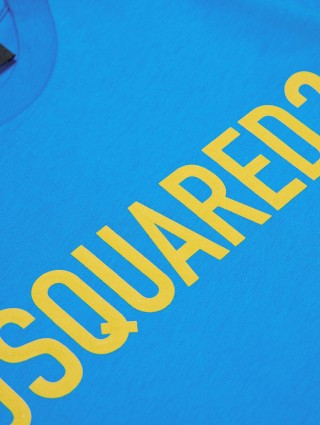 Блакитна футболка DSQUARED KID : фото 2 - Invogue