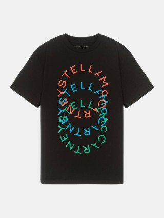 Чорна футболка STELLA MCCARTNEY KIDS : фото - Invogue