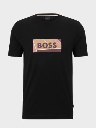 Чорна футболка BOSS : фото - Invogue