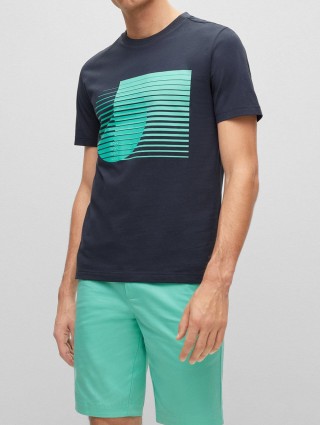 Темно-синя футболка BOSS : фото 1 - Invogue