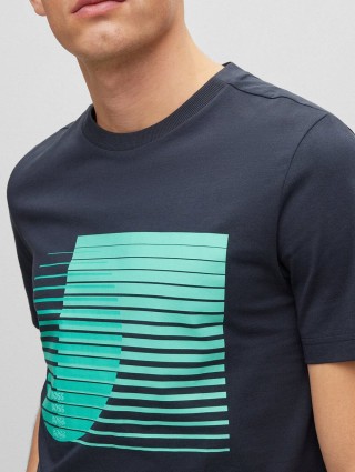 Темно-синя футболка BOSS : фото 3 - Invogue