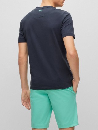 Темно-синя футболка BOSS : фото 2 - Invogue