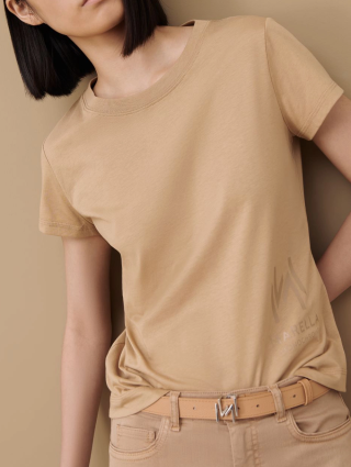Бежевая футболка MARELLA: фото 1 - Invogue
