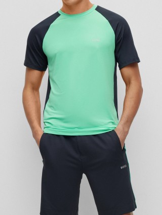 Зелёная футболка BOSS: фото 1 - Invogue