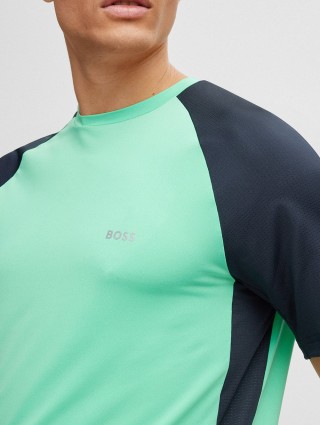 Зелёная футболка BOSS: фото 3 - Invogue