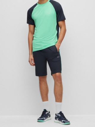 Зелёная футболка BOSS: фото 4 - Invogue