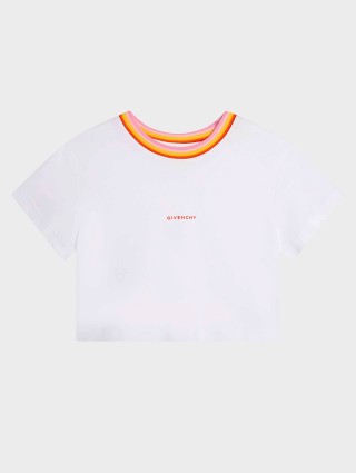 Белая футболка GIVENCHY KIDS: фото - Invogue