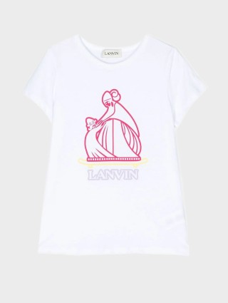 Біла футболка LANVIN KIDS: фото - Invogue