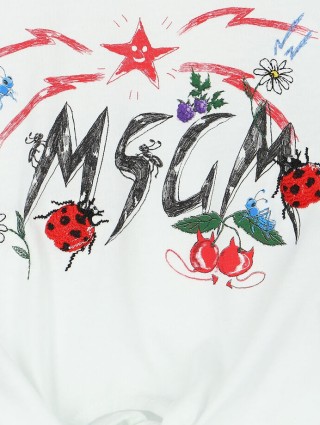 Біла футболка MSGM KIDS : фото 2 - Invogue