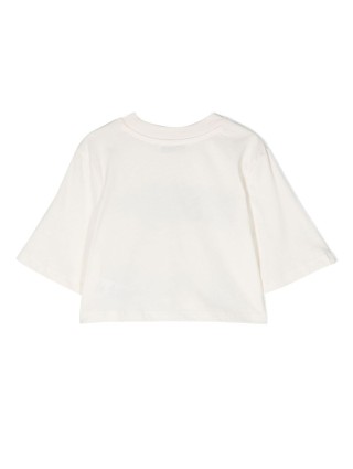 Кремова футболка MSGM KIDS : фото 1 - Invogue