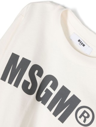 Кремова футболка MSGM KIDS : фото 2 - Invogue
