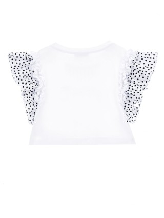 Біла футболка MONNALISA : фото 1 - Invogue