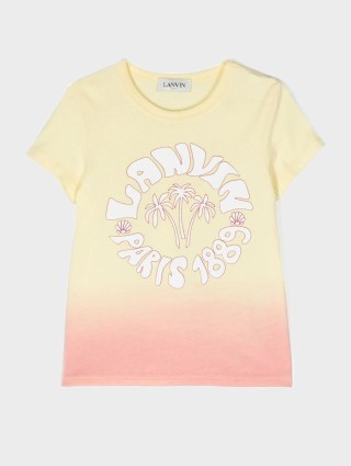 Желтая футболка LANVIN KIDS: фото - Invogue