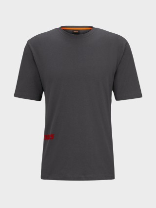 Темно-сіра футболка BOSS: фото - Invogue