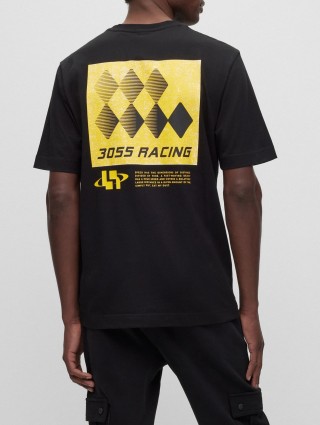 Чорна футболка BOSS : фото 2 - Invogue