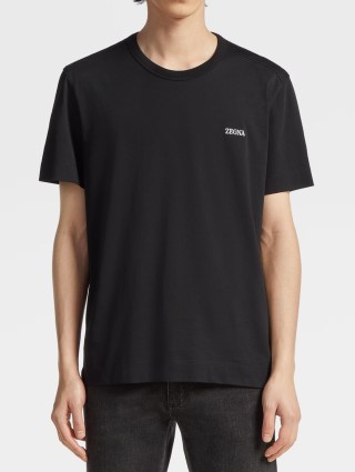 Чорна футболка ZEGNA : фото 1 - Invogue