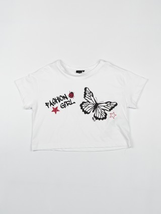 Белая футболка MONNALISA: фото - Invogue