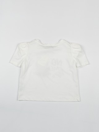 Біла футболка MONNALISA : фото 1 - Invogue