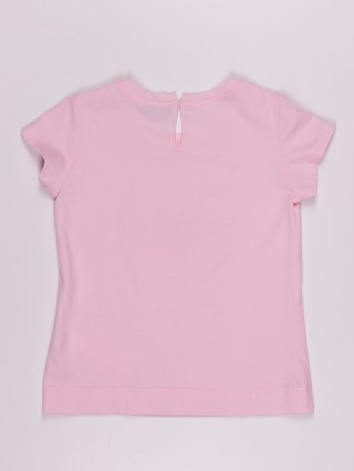 Розовая футболка MONNALISA: фото 1 - Invogue