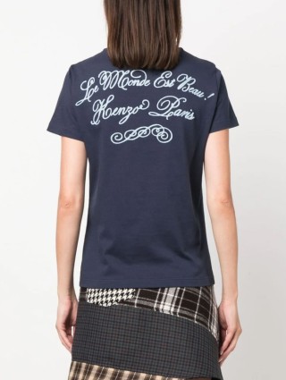 Синяя футболка KENZO: фото 2 - Invogue