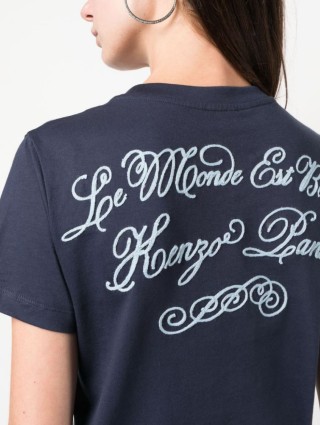 Синяя футболка KENZO: фото 3 - Invogue
