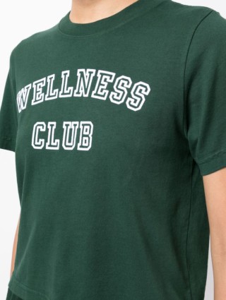 Зелёная футболка SPORTY&RICH: фото 3 - Invogue