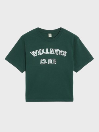 Зелёная футболка SPORTY&RICH: фото - Invogue