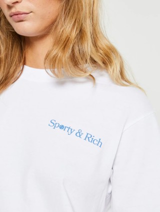 Біла футболка SPORTY&RICH : фото 3 - Invogue