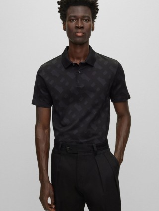 Чорне поло BOSS : фото 1 - Invogue