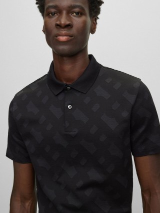 Чорне поло BOSS : фото 3 - Invogue