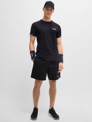 Чорна футболка BOSS з логотипом: фото 4 - Invogue