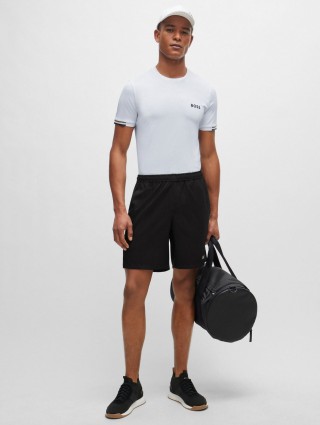 Біла футболка BOSS крою slim: фото 4 - Invogue