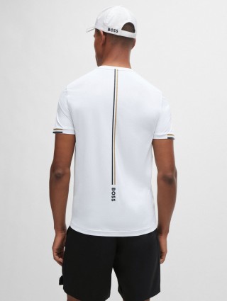 Біла футболка BOSS крою slim: фото 2 - Invogue