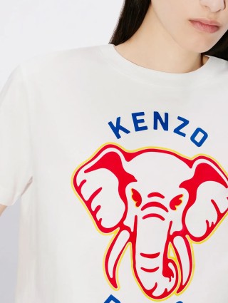 Белая футболка KENZO: фото 3 - Invogue