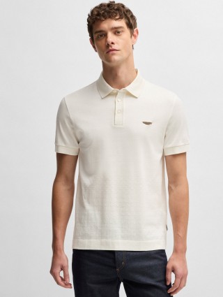 Біла футболка Boss жакардова: фото 2 - Invogue