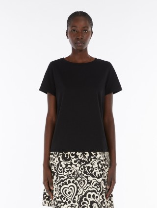 Чорна футболка Weekend Max Mara з органічної бавовни: фото 2 - Invogue