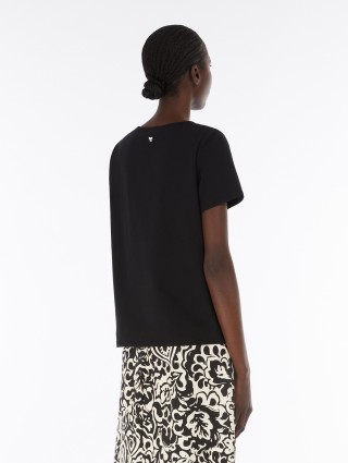 Чорна футболка Weekend Max Mara з органічної бавовни: фото 3 - Invogue