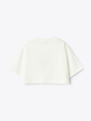 Молочна футболка IL GUFO укорочена: фото 1 - Invogue