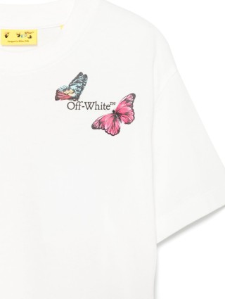 Біла футболка OFF WHITE бавовняна: фото 2 - Invogue