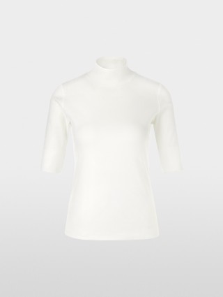 Біла футболка MARC CAIN з еластичної бавовни: фото - Invogue