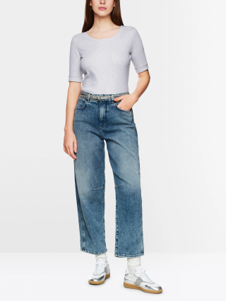 Сіра футболка MARC CAIN з еластичної бавовни: фото 1 - Invogue