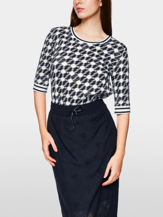 Біла футболка MARC CAIN з принтом: фото 2 - Invogue