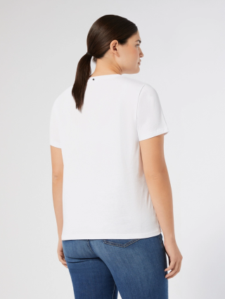 Біла футболка MARINA RINALDI з принтом: фото 3 - Invogue